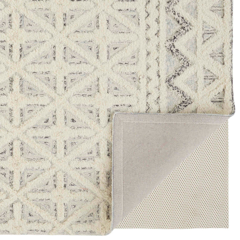 Feizy Anica Blue Ivory Tufted Rug