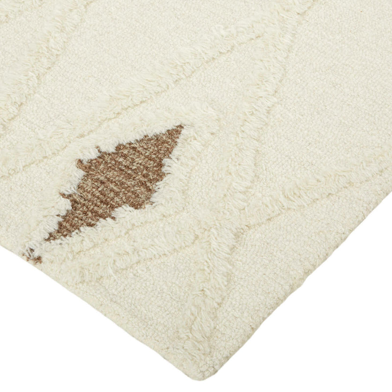 Feizy Anica Ivory Brown Tufted Rug