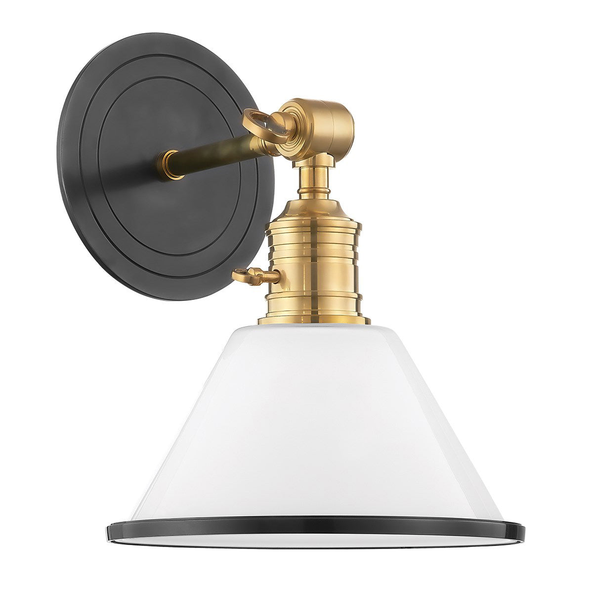 Hudson Valley Lighting Garden City White Glass Bell Wall Sconce