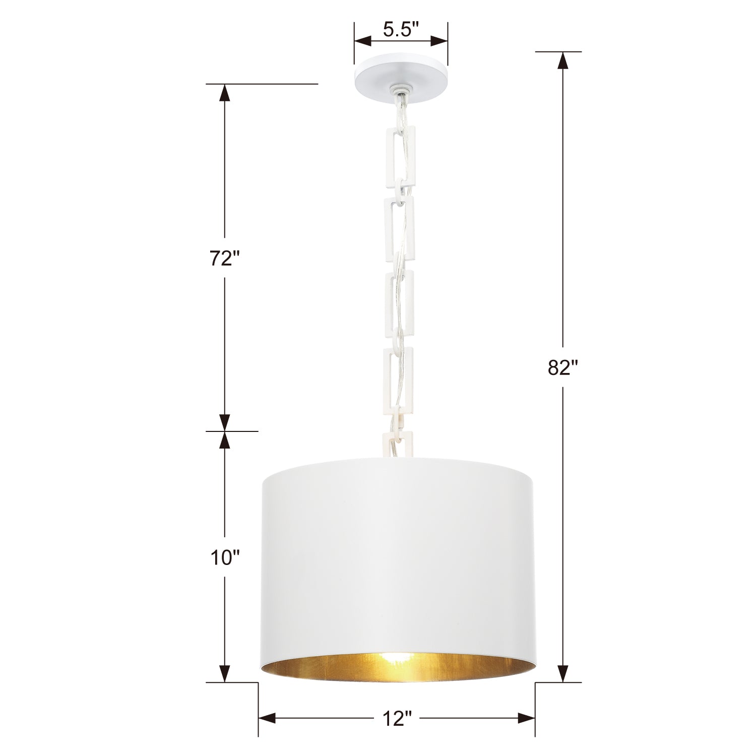 Brian Patrick Flynn For Crystorama Alston 1-Light Chandelier