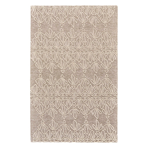 Feizy Enzo Ivory Taupe Tufted Rug