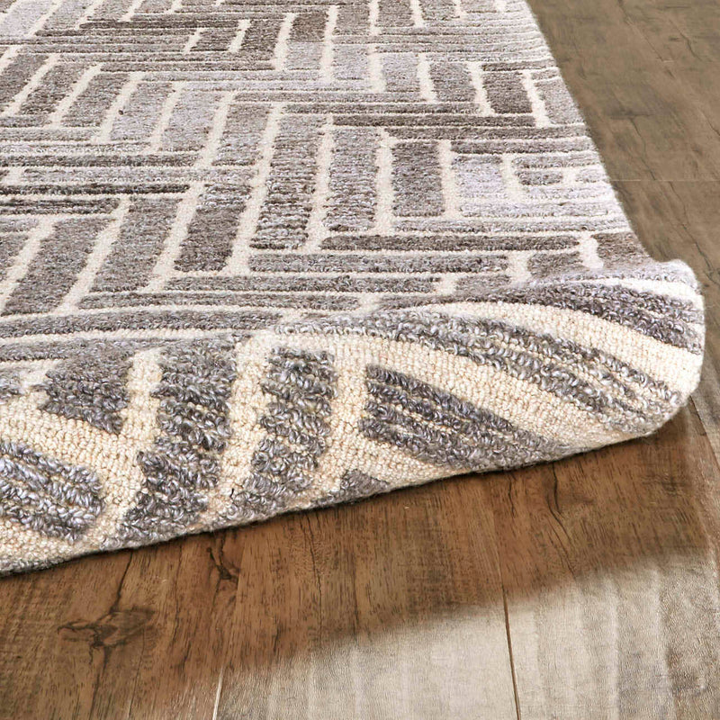 Feizy Asher Taupe Natural Tufted Rug