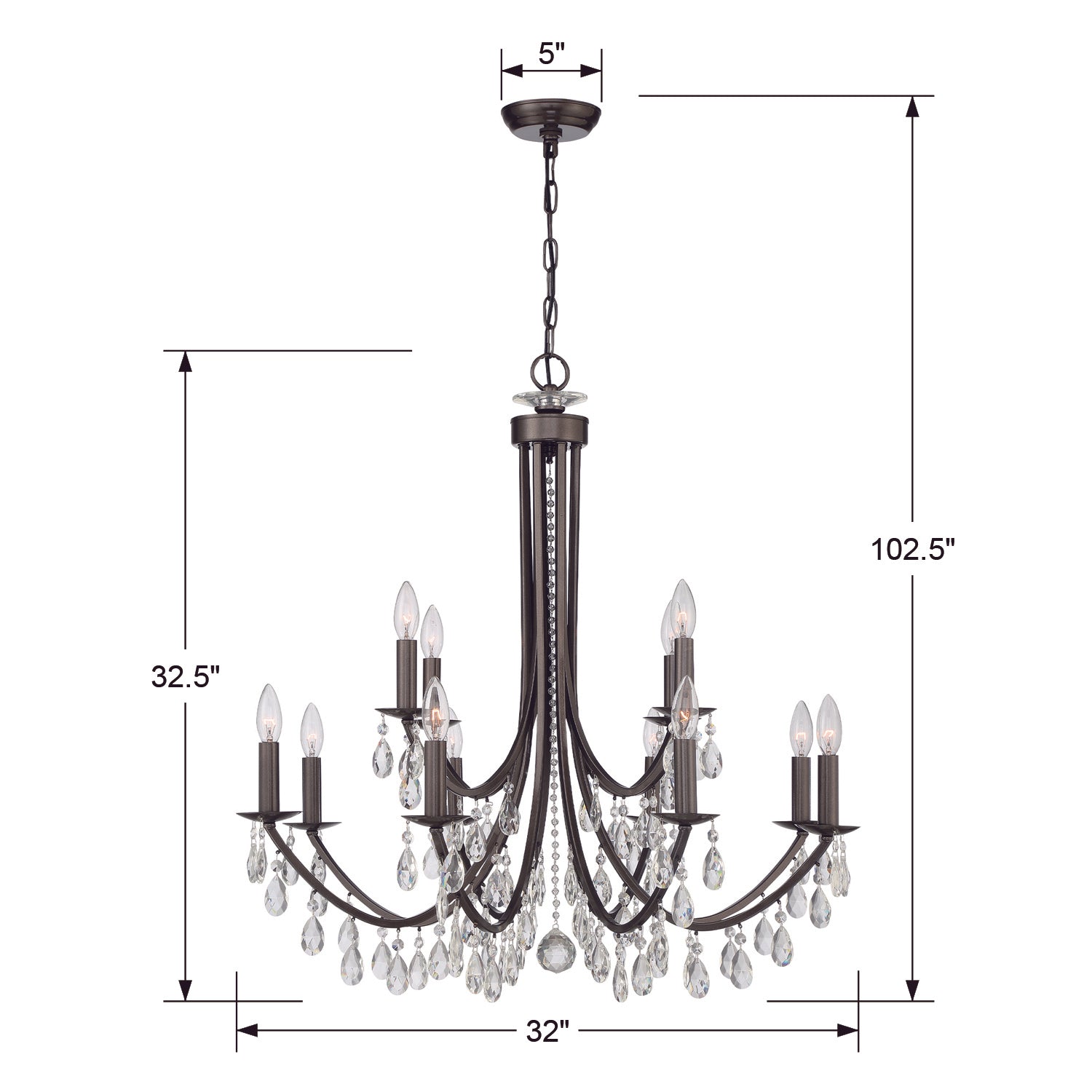Crystorama Bridgehampton 12-Light Chandelier