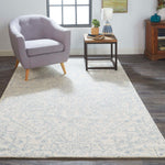 Feizy Belfort Gray Ivory Tufted Rug