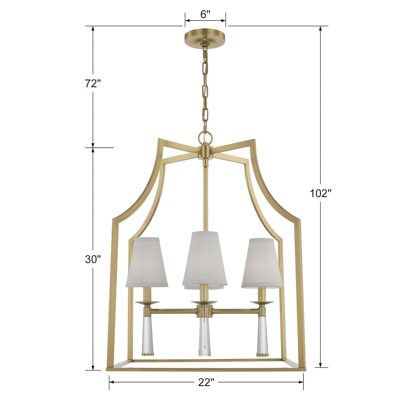Crystorama Baxter 4-Light Chandelier