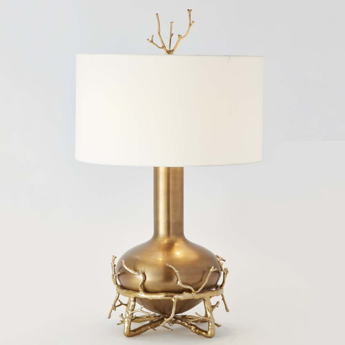 Global Views Fat Brass Twig Table Lamp