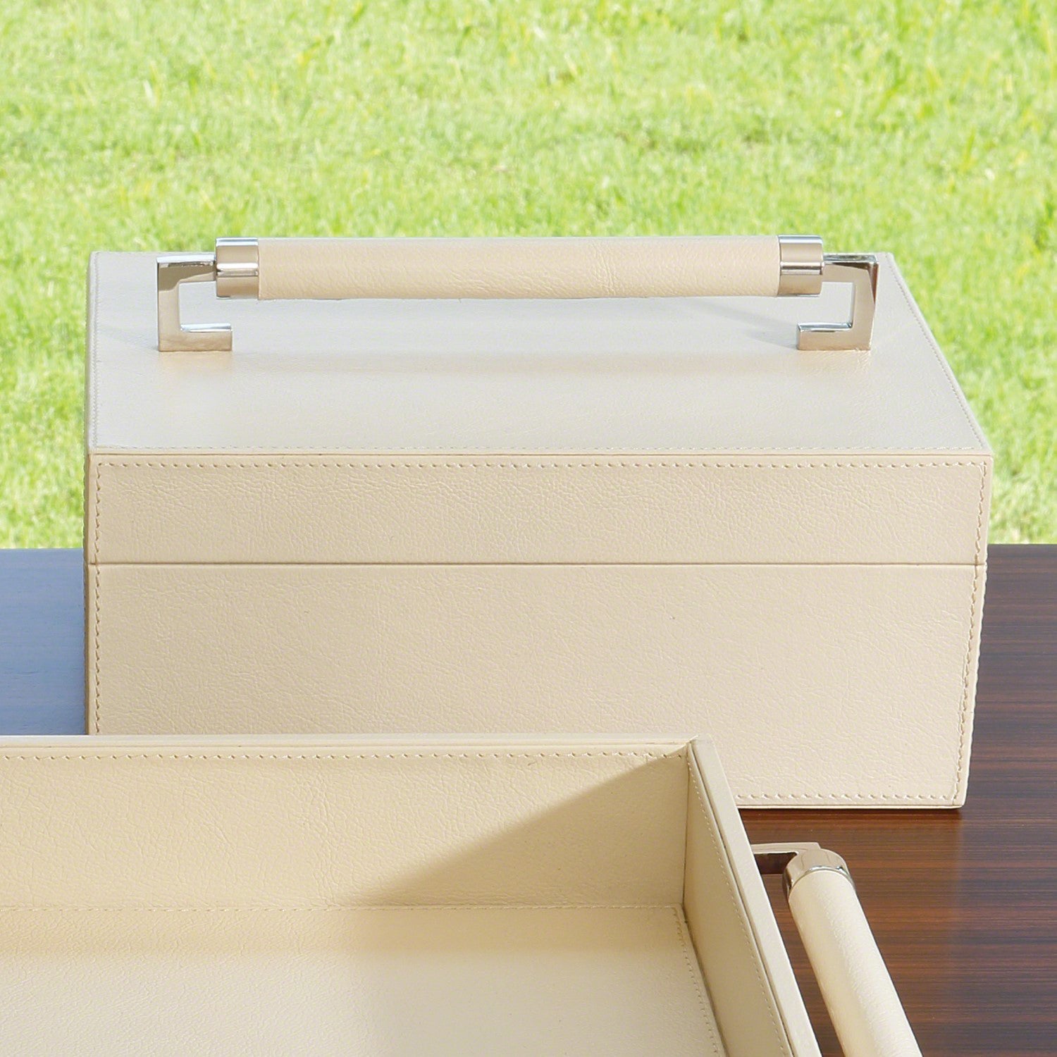 Global Views Wrapped Handle Box – Paynes Gray