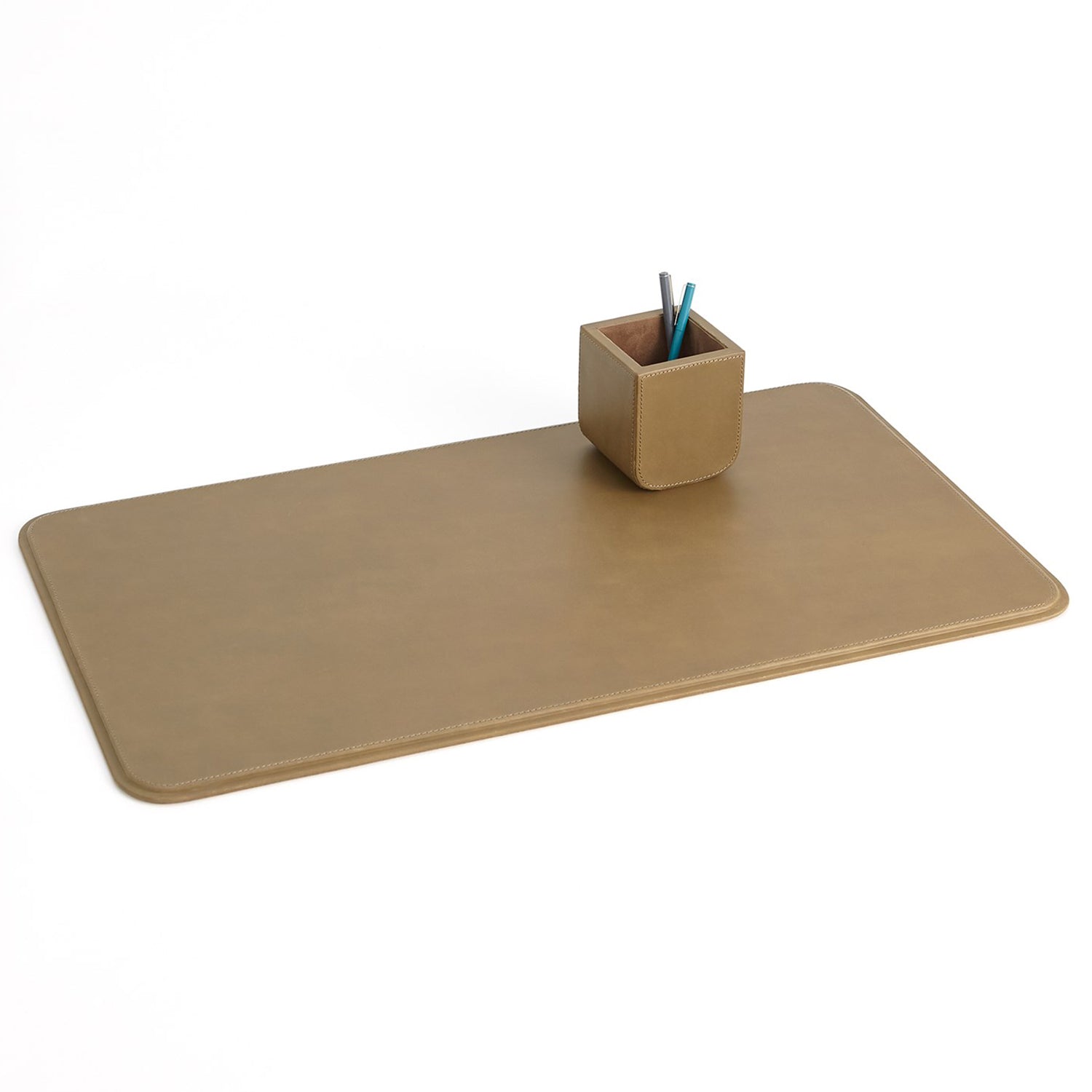 Global Views Radius Edge Leather Desk Blotter