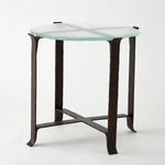 Global Views Melting Glass Side Table