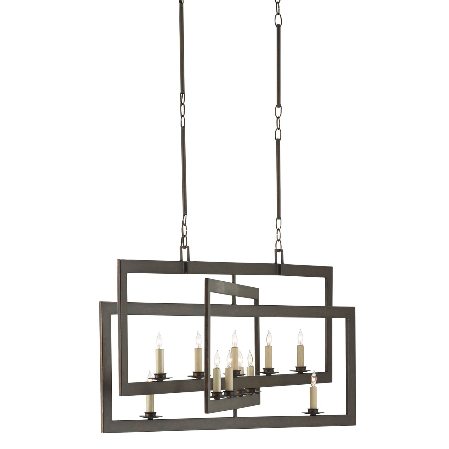 Currey & Co Middleton Rectangular Chandelier