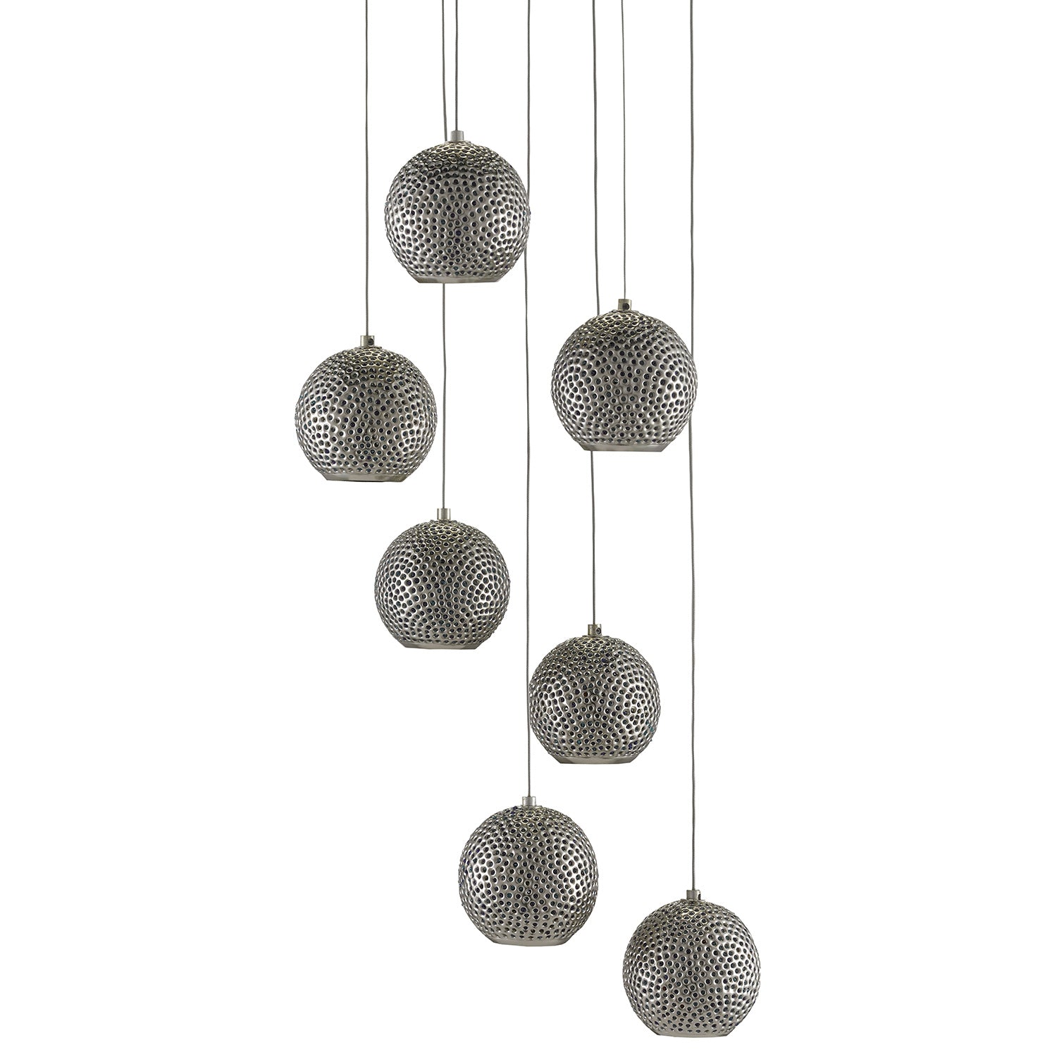Currey & Co Giro 7-Light Multi-Drop Pendant