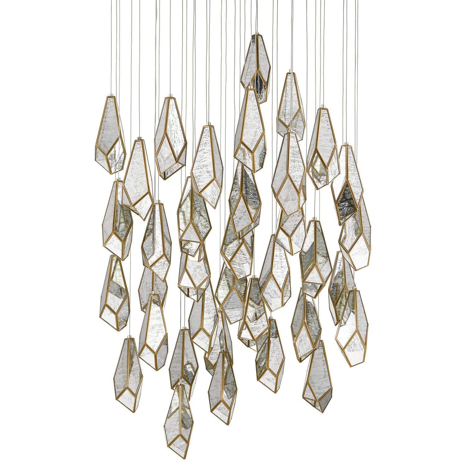 Currey & Co Glace 36-Light Multi-Drop Pendant