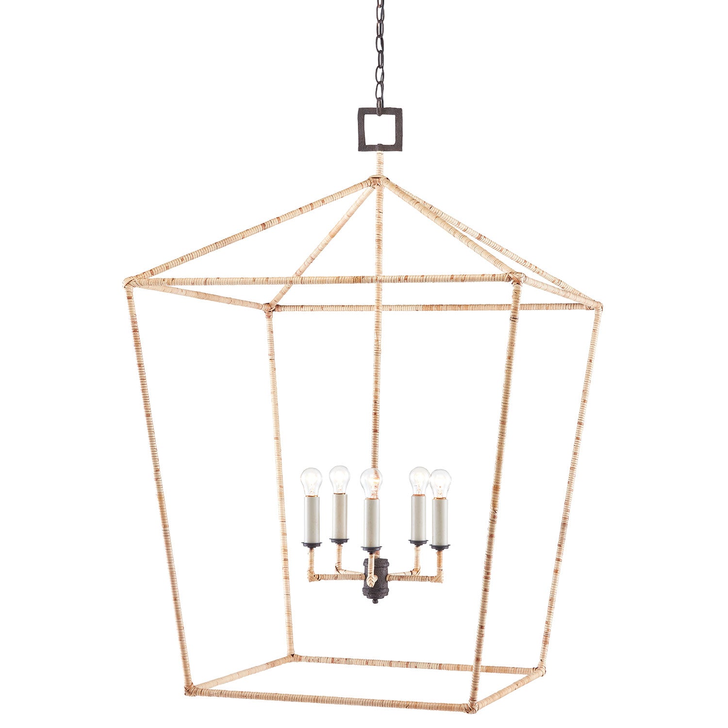 Currey & Co Denison Rattan Lantern