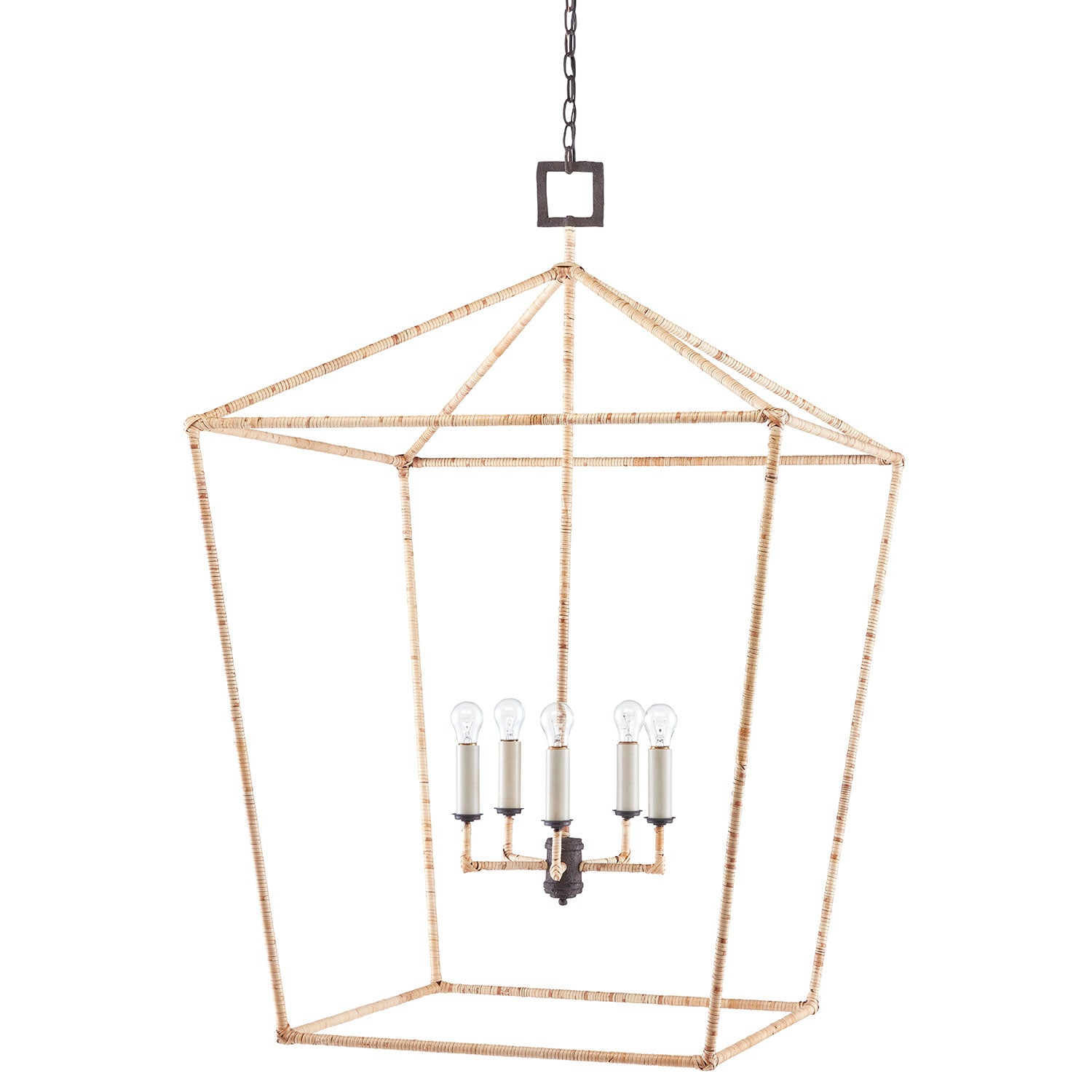 Currey & Co Denison Rattan Lantern