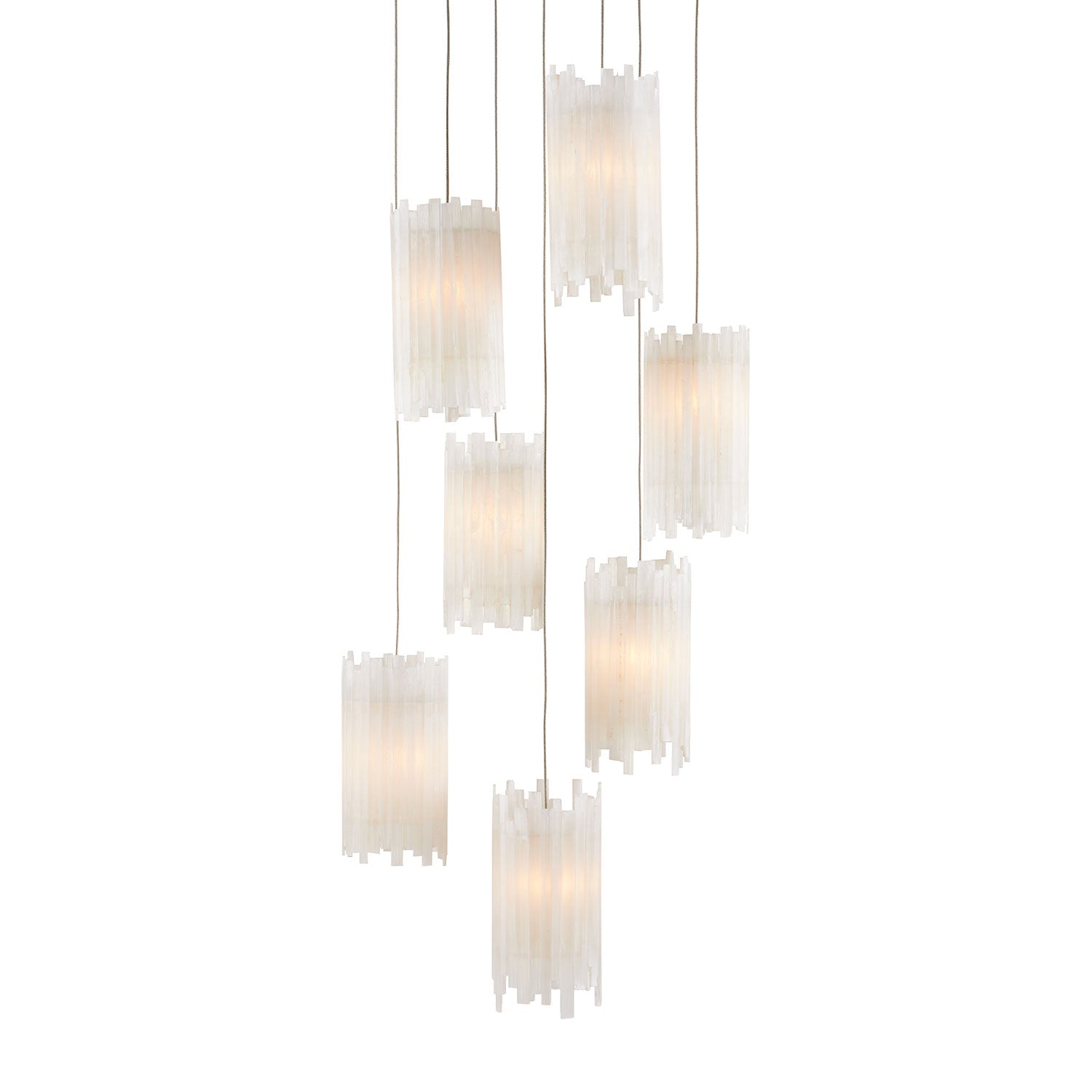 Currey & Co Escenia 7-Light Multi-Drop Pendant