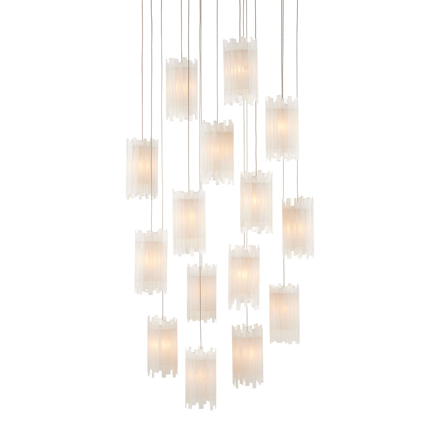 Currey & Co Escenia Round 15-Light Multi-Drop Pendant