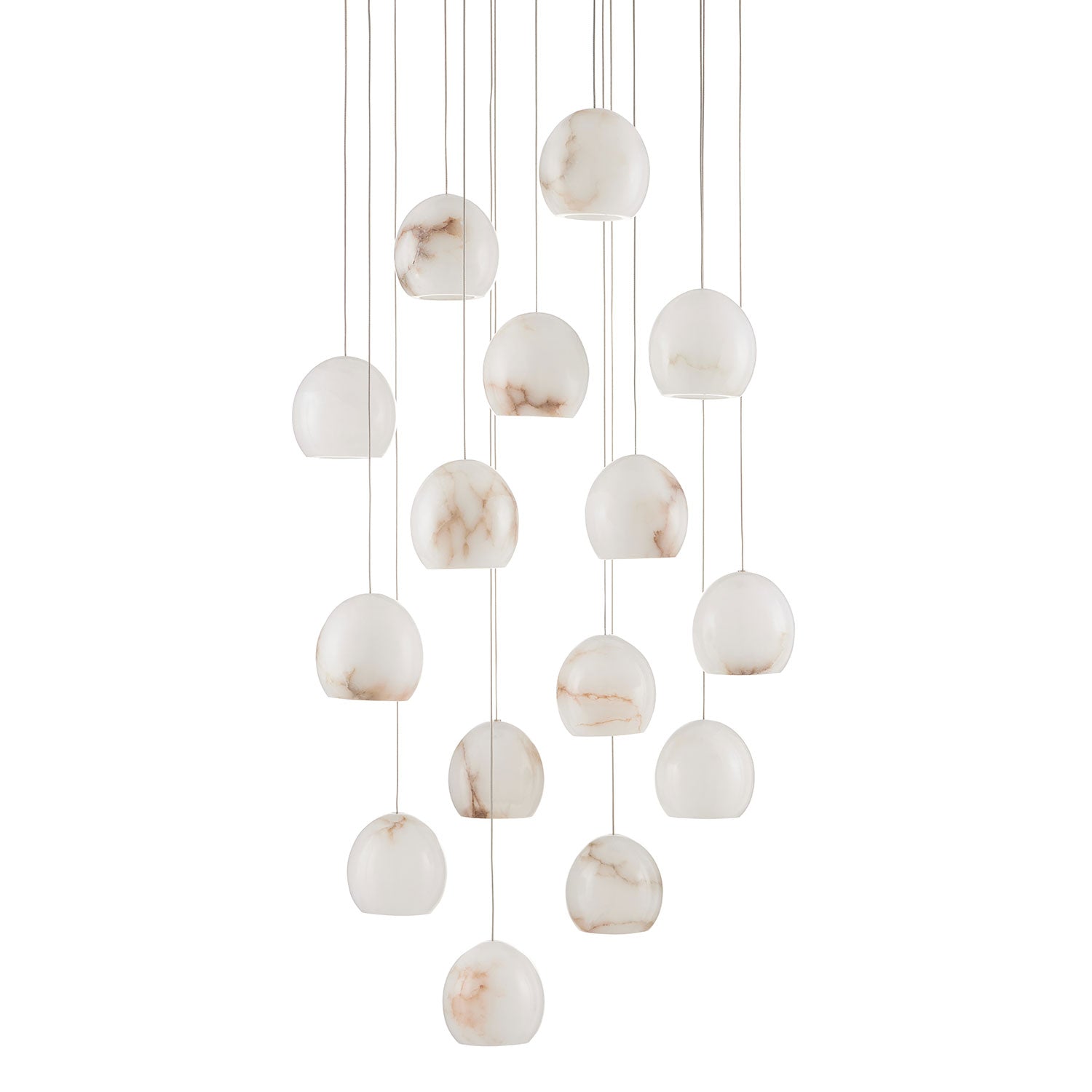 Currey & Co Lazio Round 15-Light Multi-Drop Pendant
