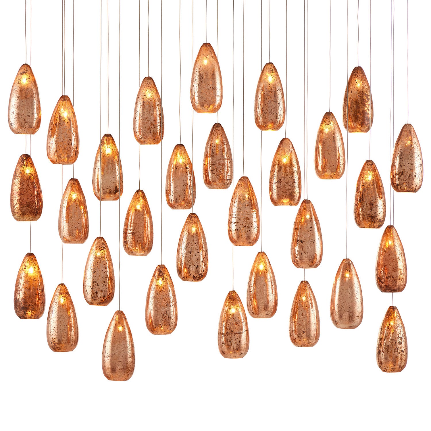 Currey & Co Rame 30-Light Multi-Drop Pendant