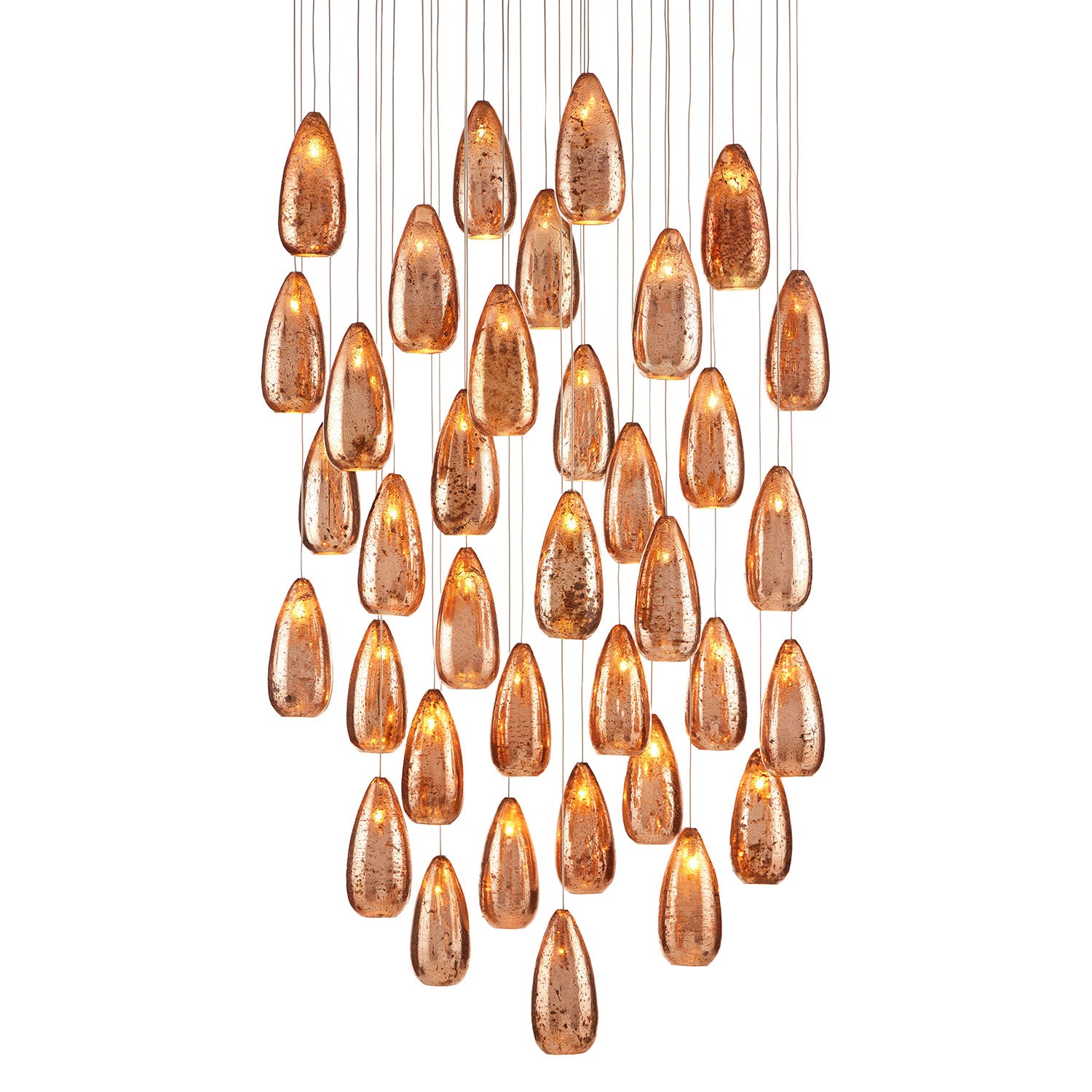 Currey & Co Rame 36-Light Multi-Drop Pendant