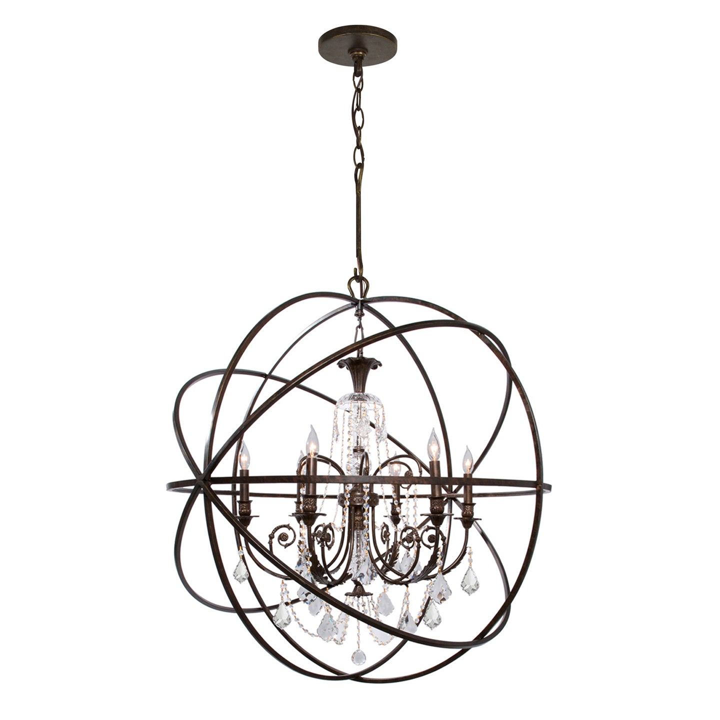 Crystorama Solaris 9219 6-Light Sphere Chandelier