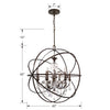 Crystorama Solaris 9219 6-Light Sphere Chandelier