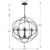 Crystorama Solaris 9226 6-Light Sphere Chandelier