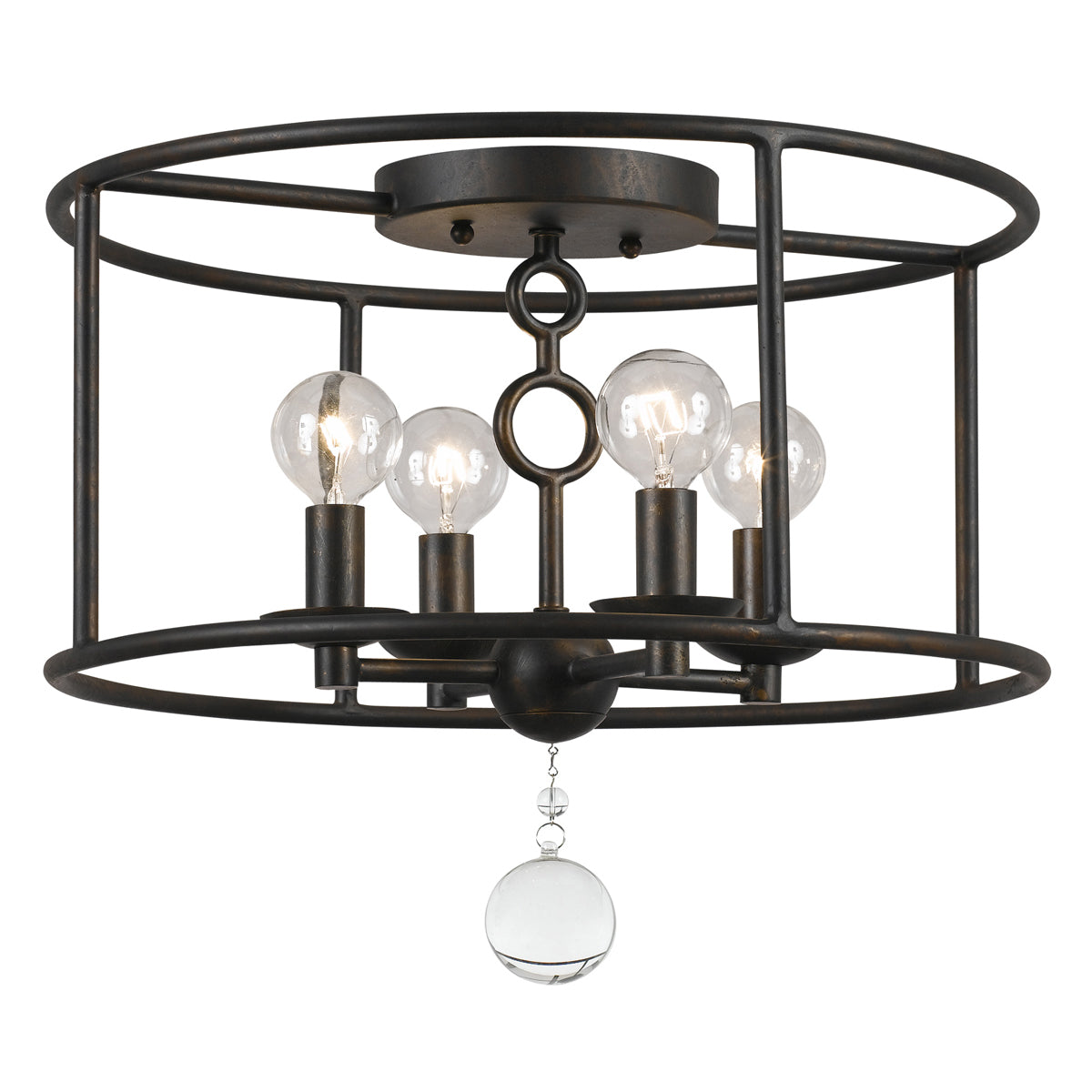 Crystorama Cameron 4 Semi Flush Ceiling Mount