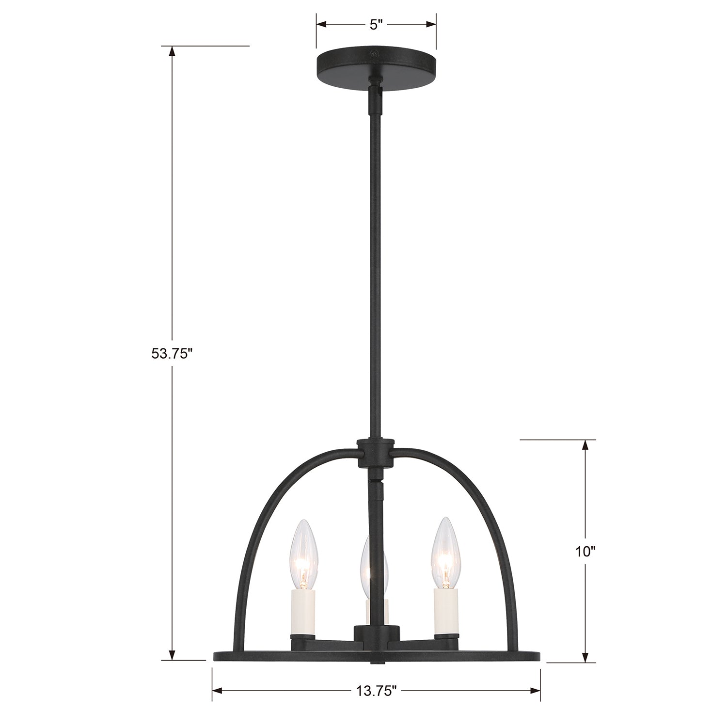 Crystorama Abbott 3-Light Chandelier