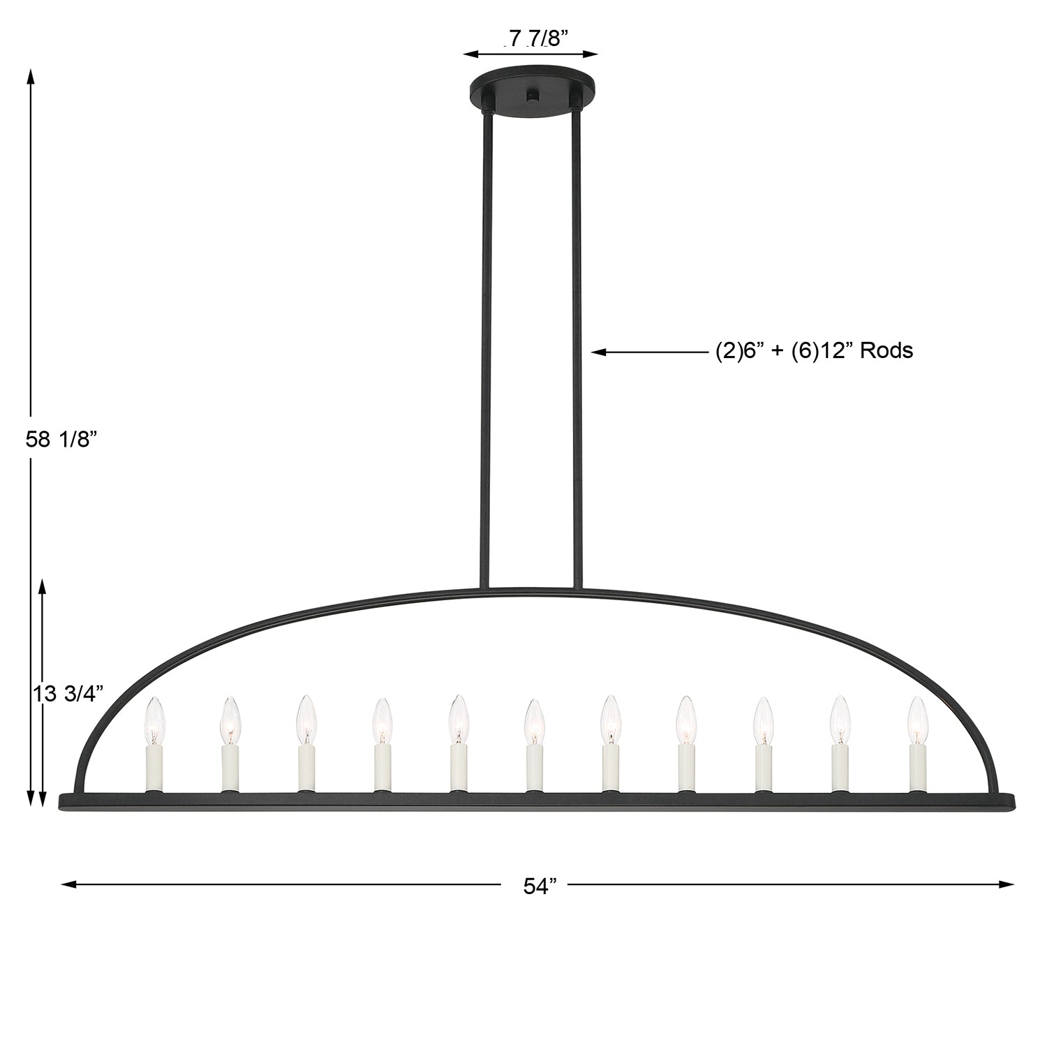 Crystorama Abbott Linear Chandelier
