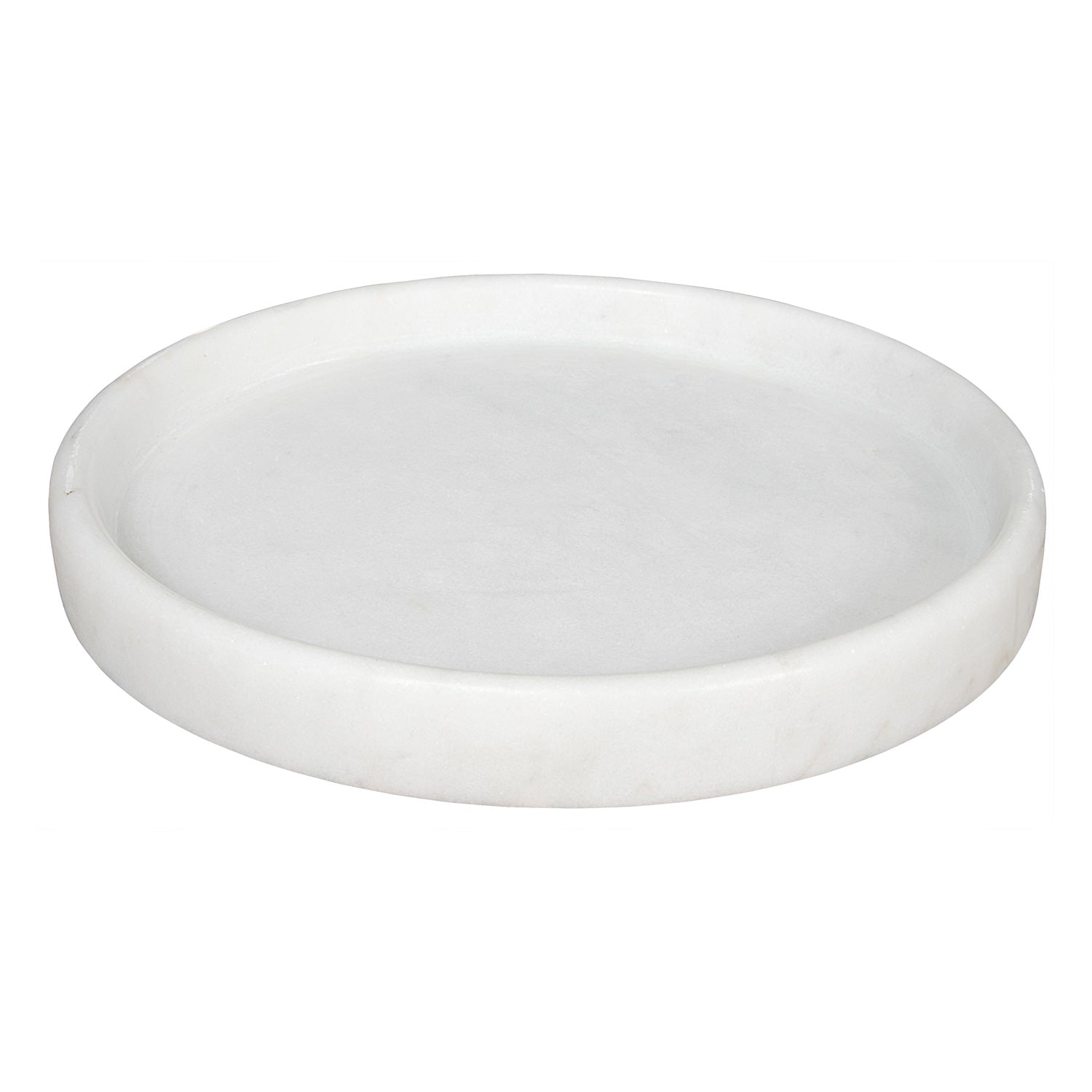 Noir White Stone Round Tray