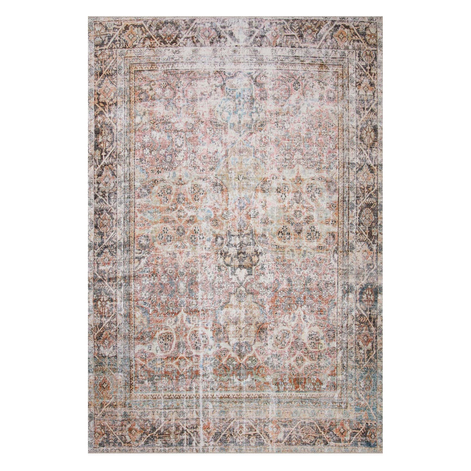 Loloi Adrian Sunset/Charcoal Power Loomed Rug