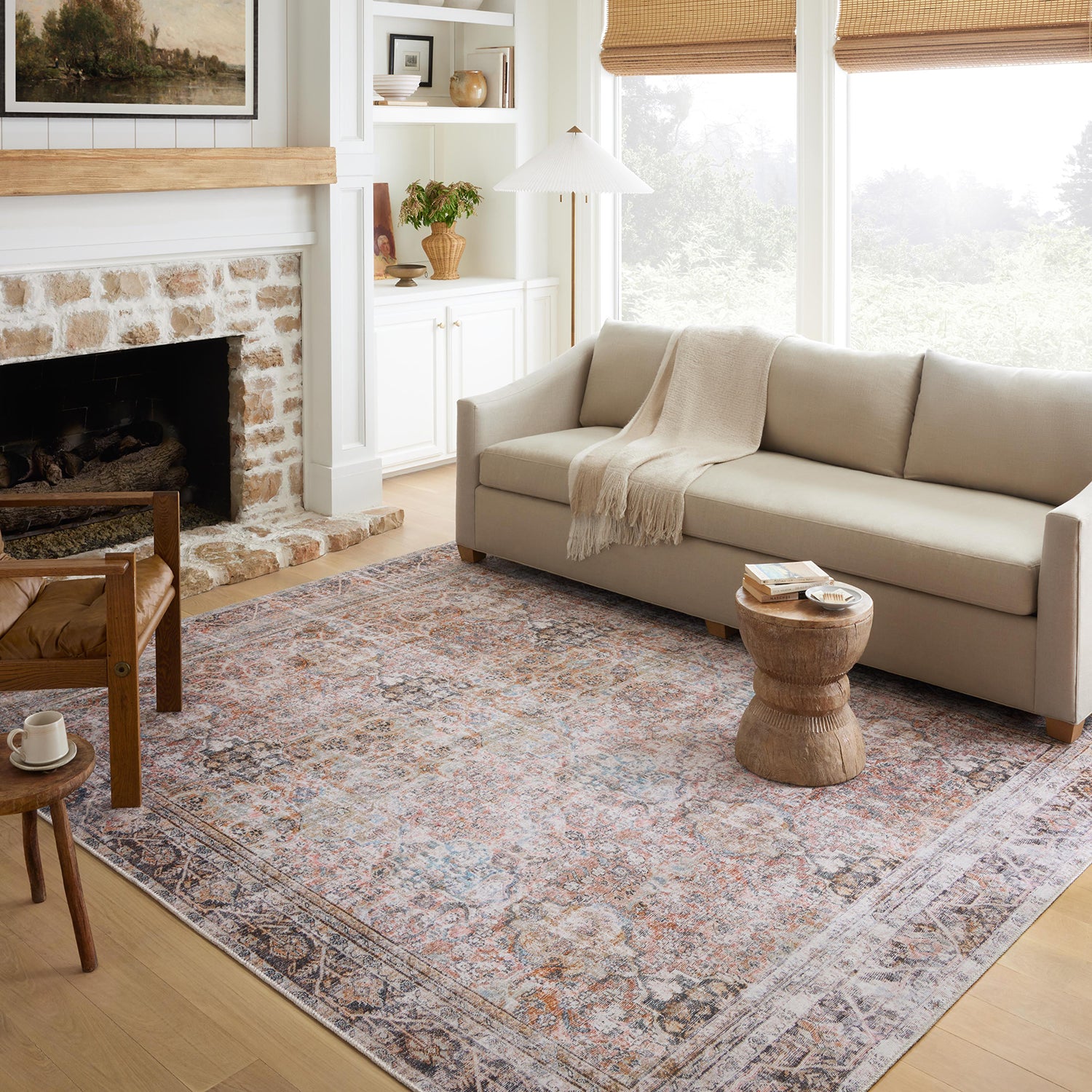 Loloi Adrian Sunset/Charcoal Power Loomed Rug