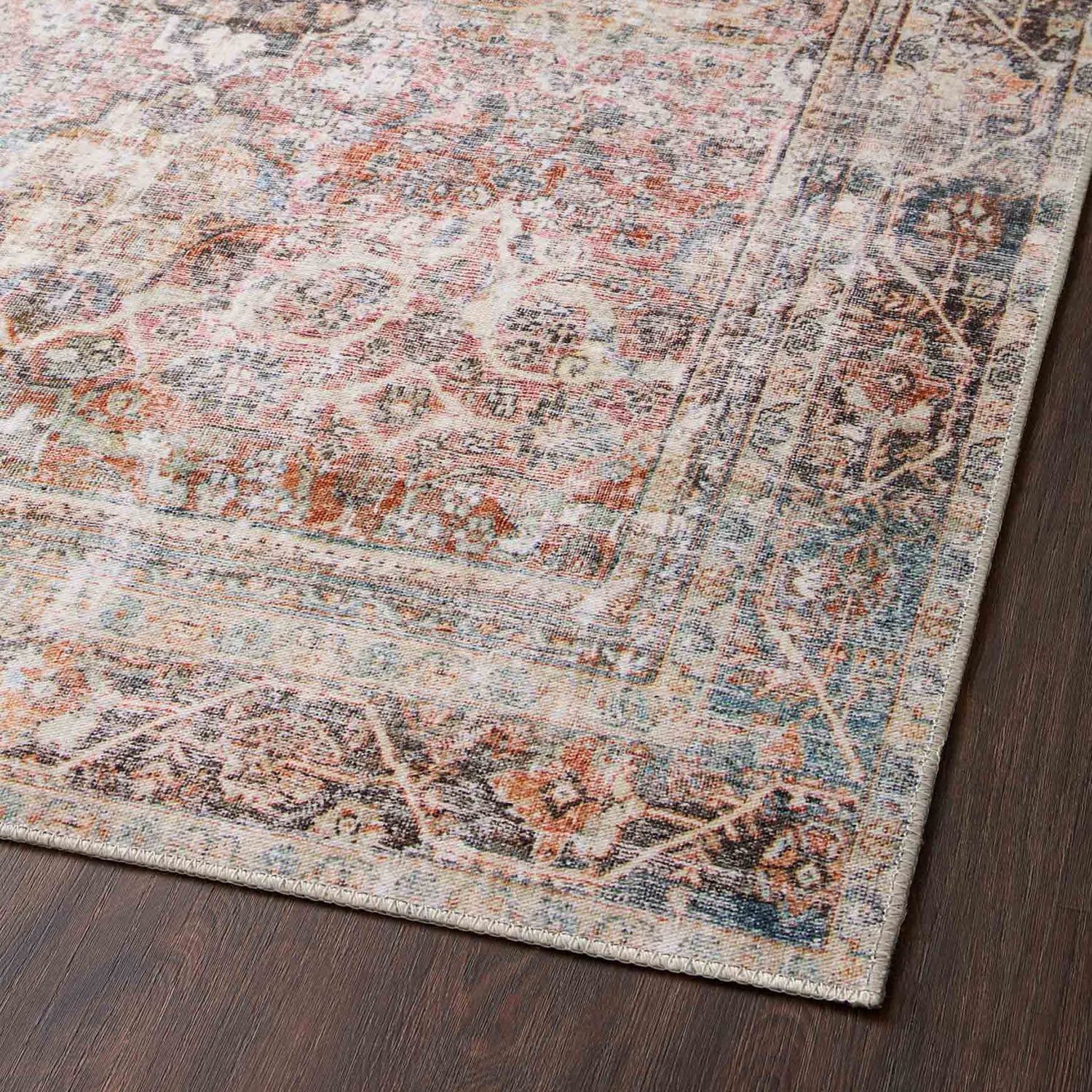 Loloi Adrian Sunset/Charcoal Power Loomed Rug