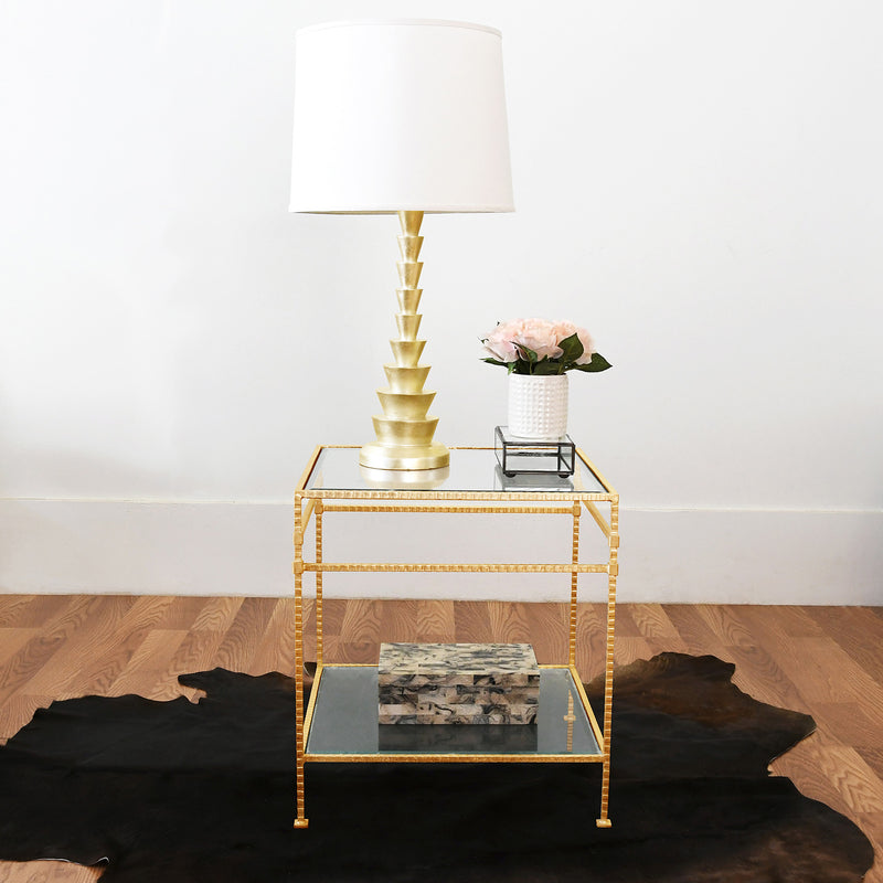 Worlds Away Amos Side Table