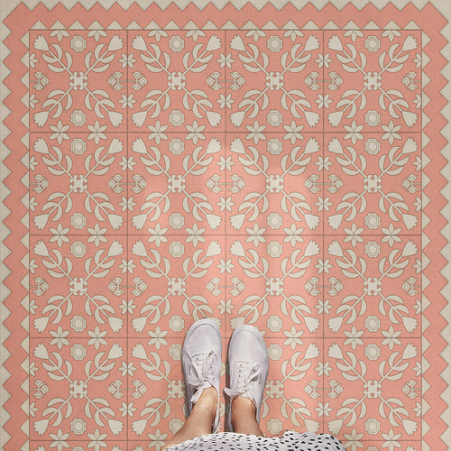 Floral Quilt - The Portrait of a Lady Vinyl Floorcloth