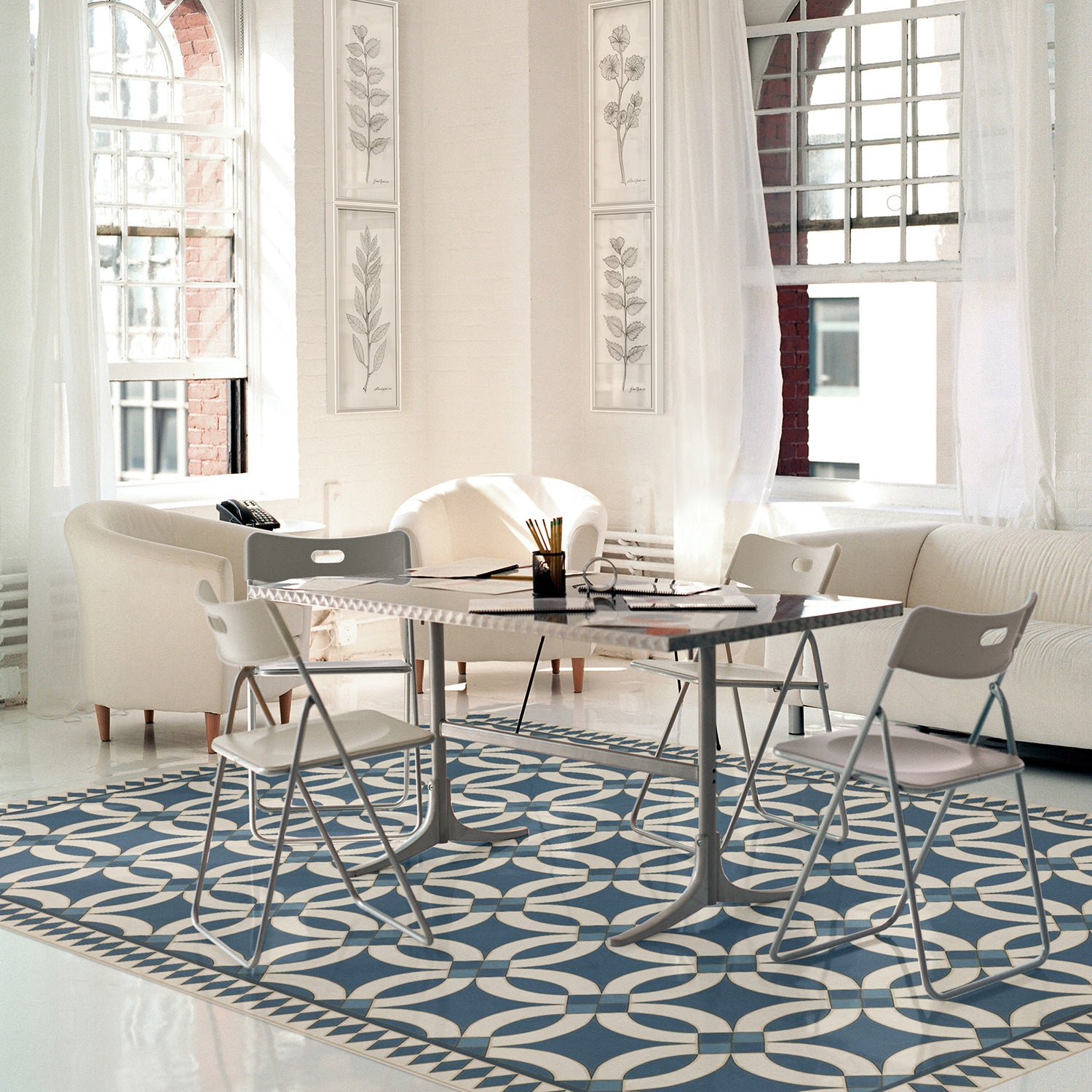 Wedding Ring - Philippa Vinyl Floorcloth