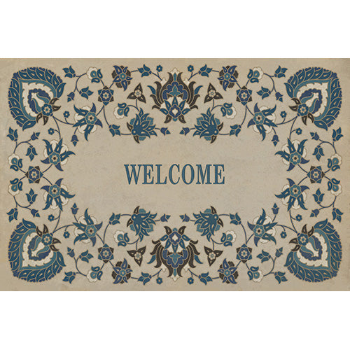The Breezes at Dawn Welcome Vintage Vinyl Door Mat