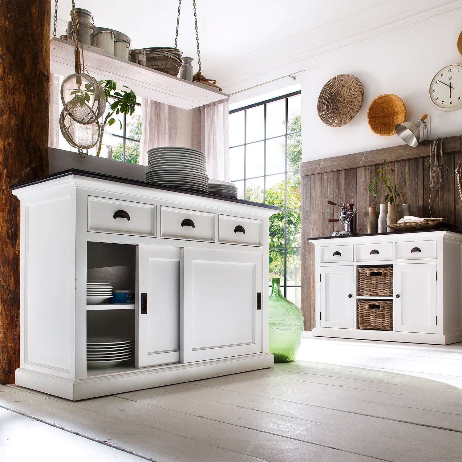 Beckton Contrast Sliding Door Sideboard