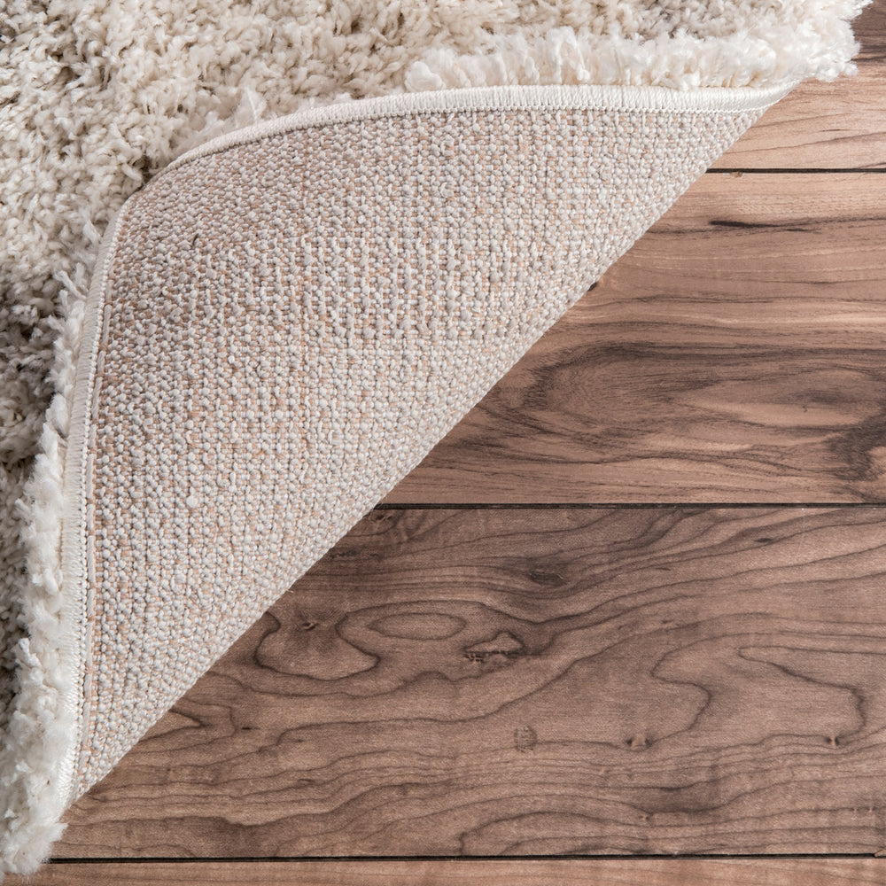 Shag Machine Made Beige Gray Nylon Rug 3'3 x 5'1