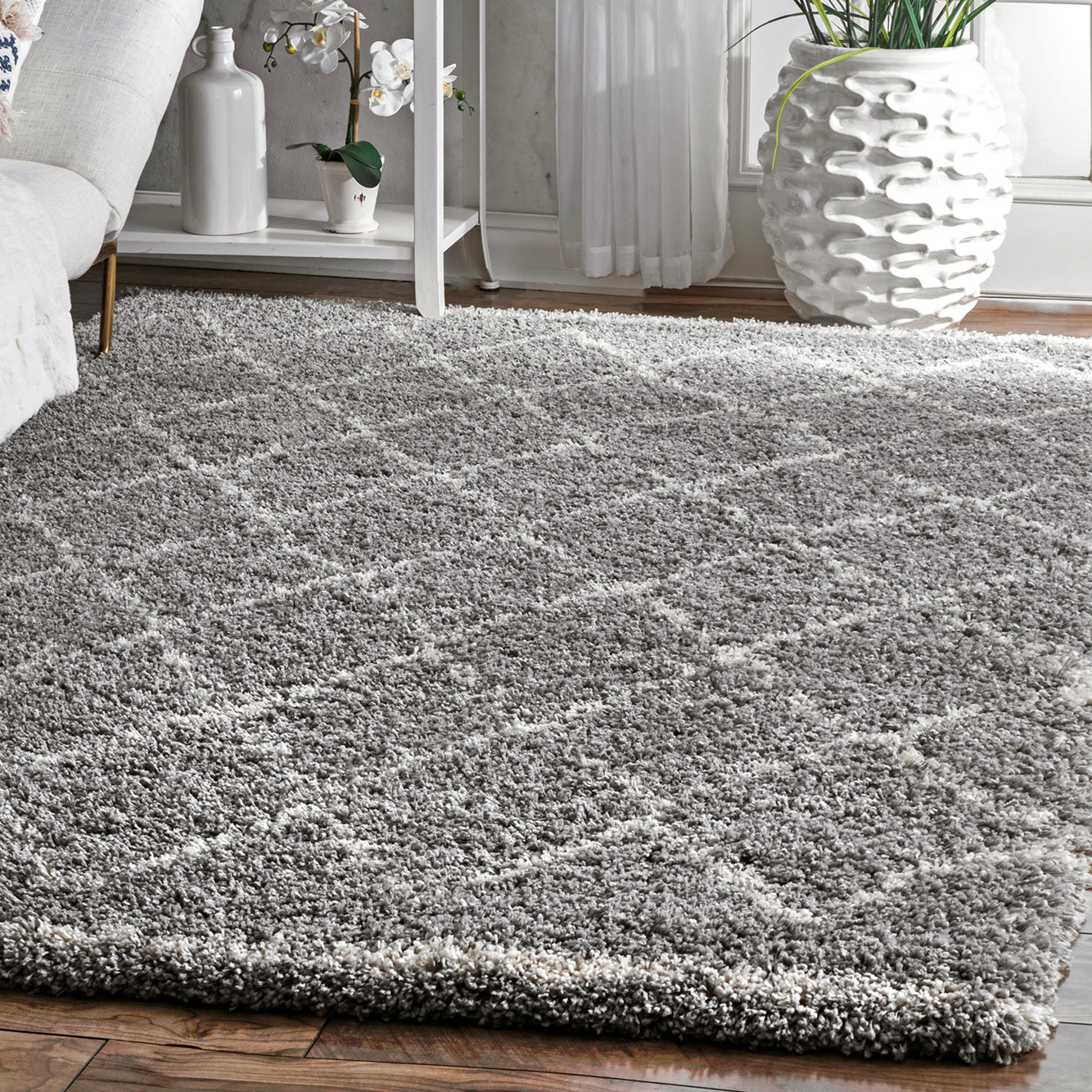Dante Machine Made Shag Rug – Paynes Gray
