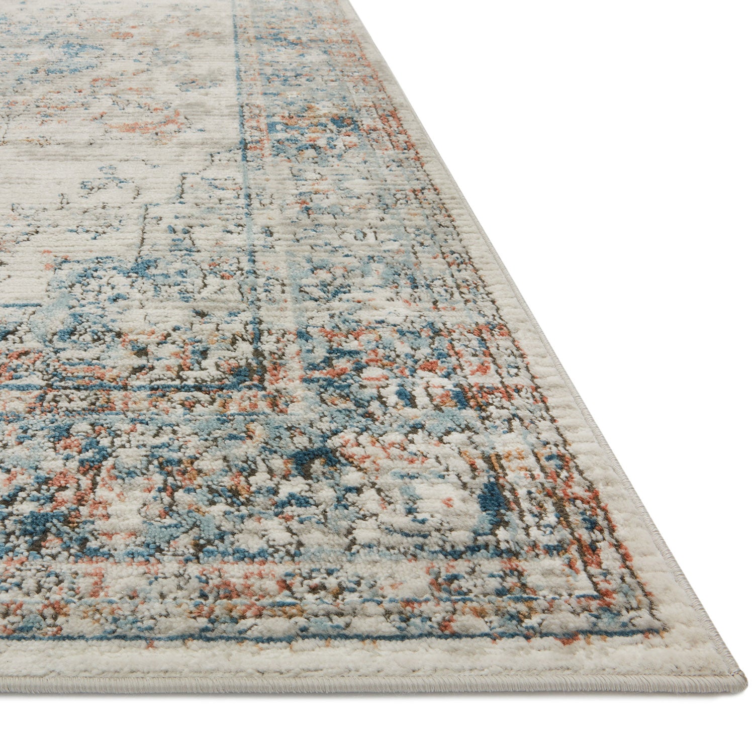 Loloi Bianca Ivory/Ocean Power Loomed Rug