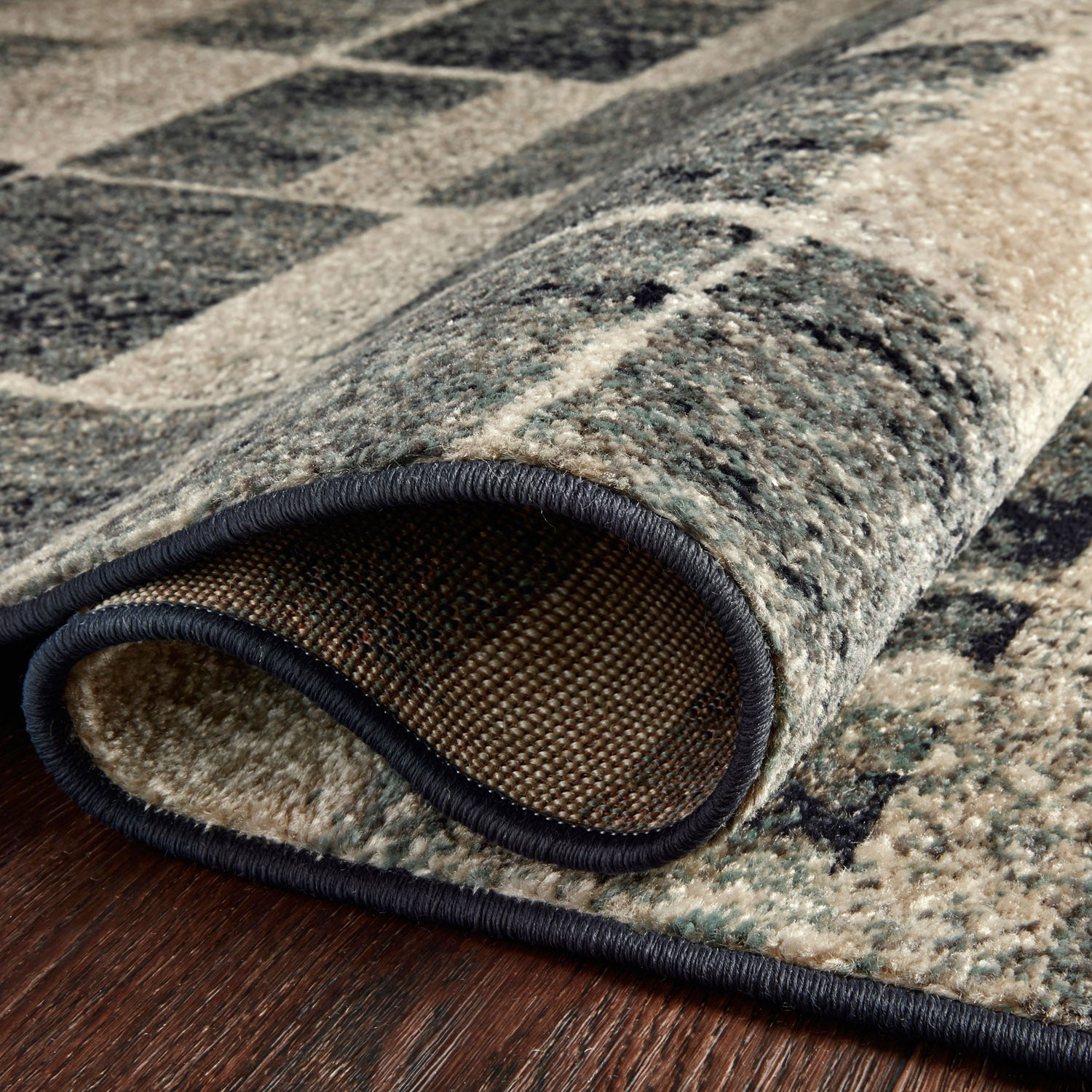 Loloi Bowery Storm/Sand Power Loomed Rug