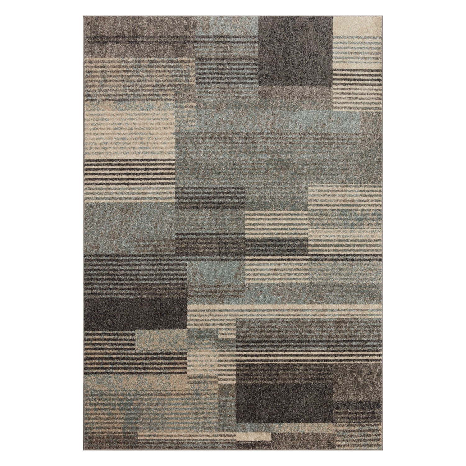 Loloi Bowery Storm/Taupe Power Loomed Rug