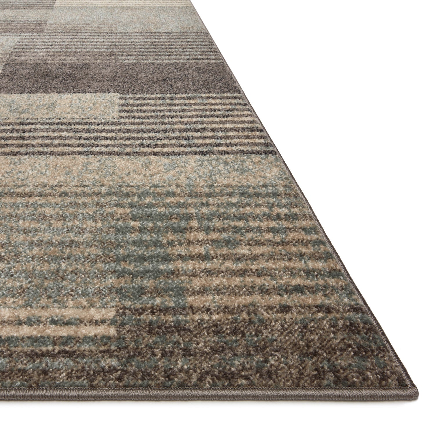Loloi Bowery Storm/Taupe Power Loomed Rug