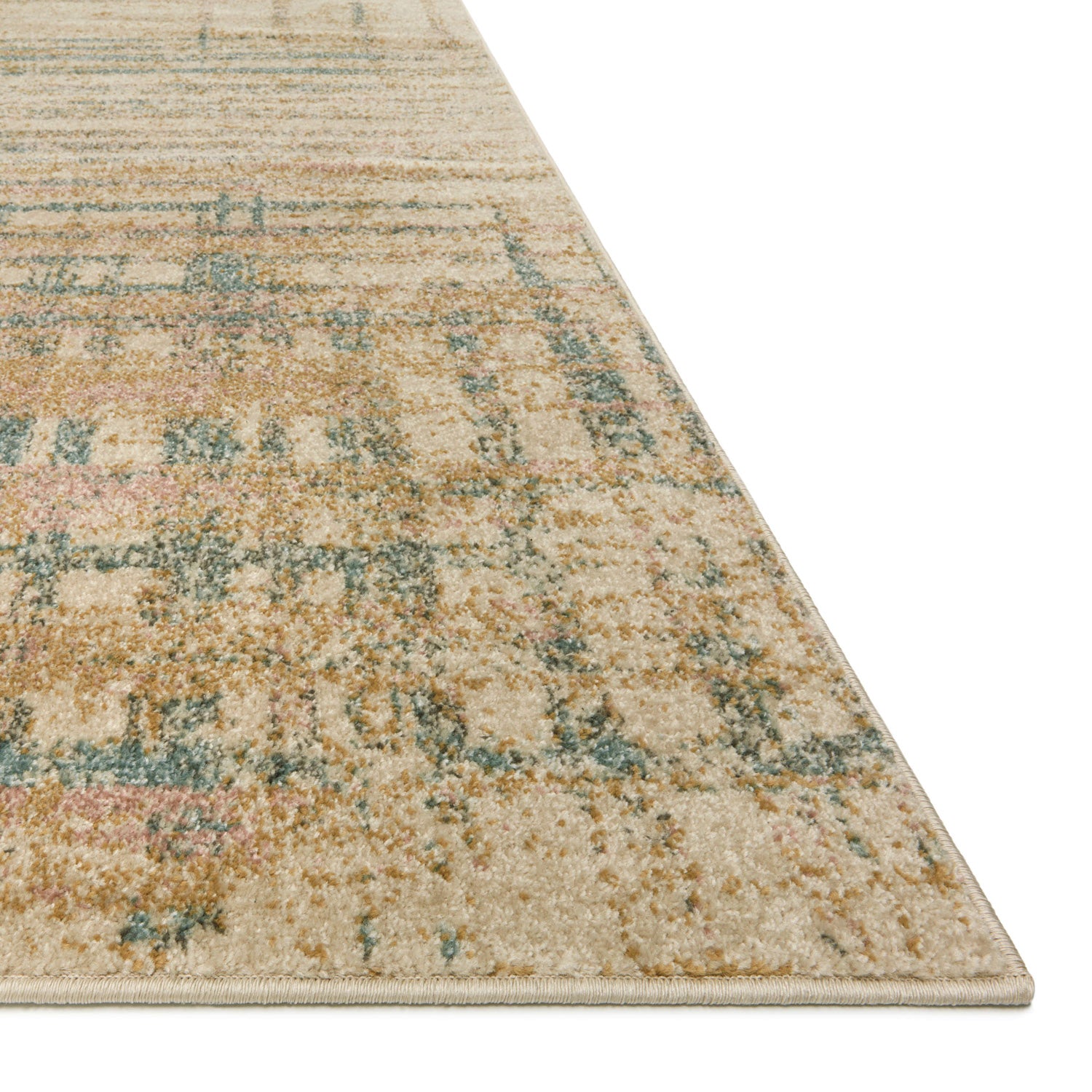 Loloi Bowery Beige/Multi Power Loomed Rug
