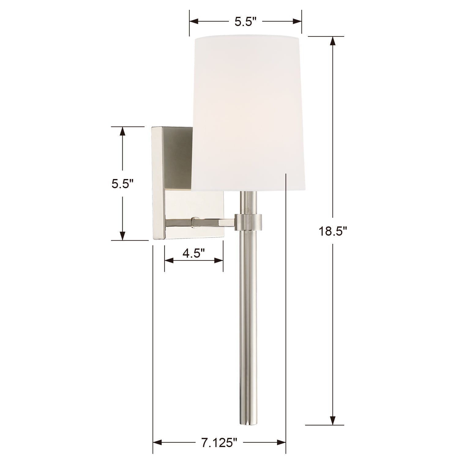 Crystorama Bromley 1-Light Wall Sconce