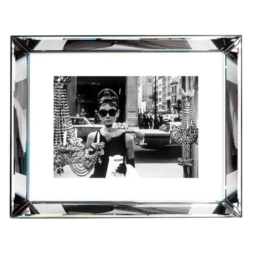 Worlds Away Shopping at Tiffany's Mirrored Framed Art - Final Sale