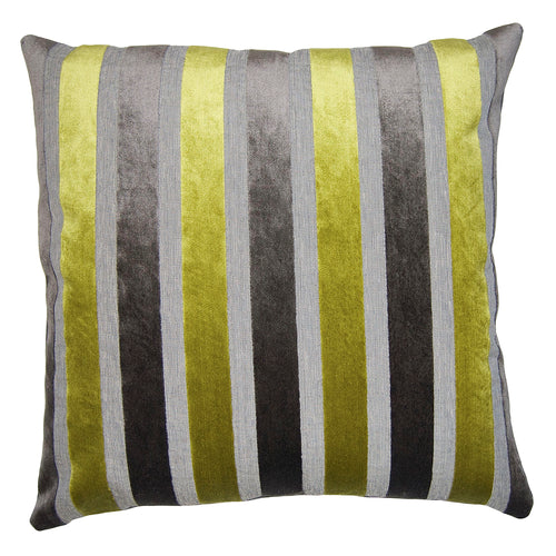 Square Feathers Bamboo Stripe Throw Pillow