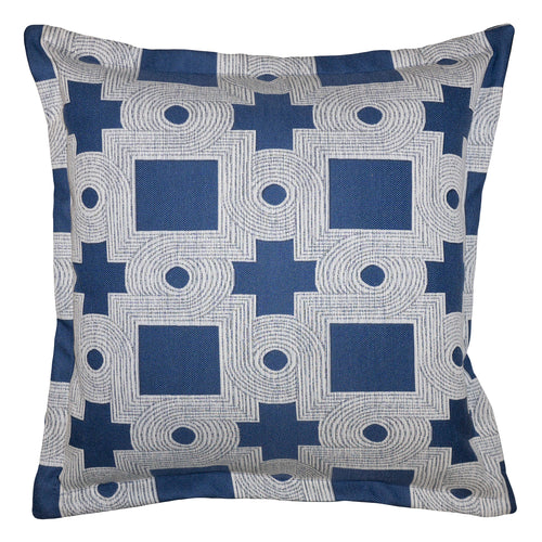 Square Feathers Bay Geo Throw Pillow