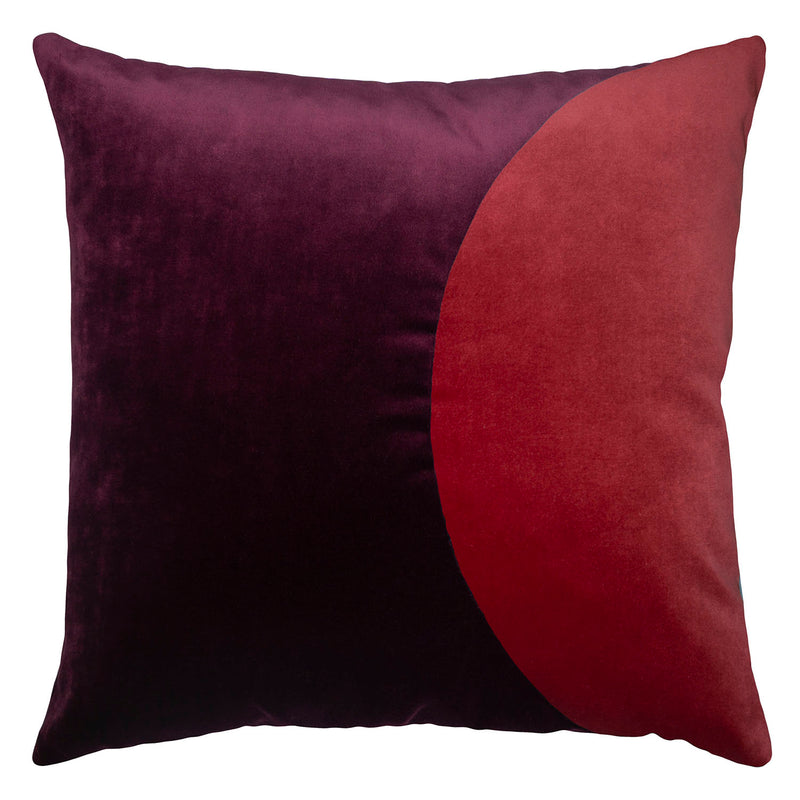 Square Feathers Bijou Bergamot Red Throw Pillow